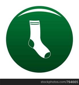 Sock icon. Simple illustration of sock vector icon for any design green. Sock icon vector green