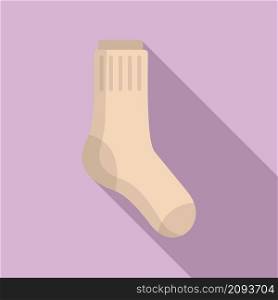 Sock item icon flat vector. Wool pair. Cotton sock. Sock item icon flat vector. Wool pair