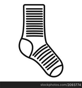 Sock item icon outline vector. Wool pair. Cotton sock. Sock item icon outline vector. Wool pair