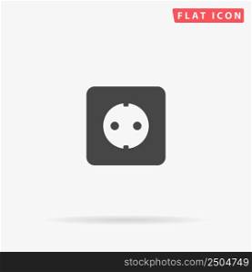 Socket flat vector icon. Glyph style sign. Simple hand drawn illustrations symbol for concept infographics, designs projects, UI and UX, website or mobile application.. Socket flat vector icon