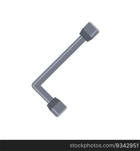 Socket wrench. Tool for car repair. Unscrewing parts. Flat illustration. Socket wrench. Tool for car repair