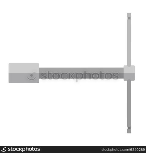 Socket wrench. Vector illustration of flat socket wrench on a white background isolate. Tool &#xA;for repair. Stock vector
