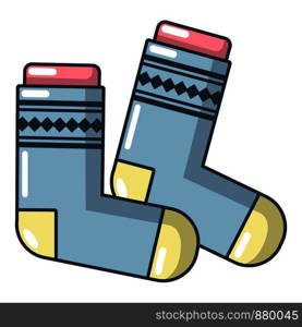 Socks icon. Cartoon illustration of socks vector icon for web. Socks icon, cartoon style