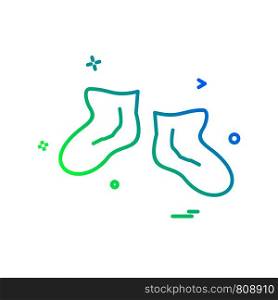 Socks icon design vector