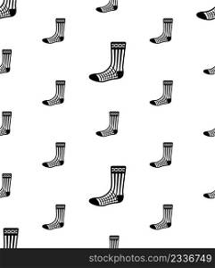 Socks Icon Seamless Pattern, Soft Material Cloth Worn On The Feet Vector Art Illustration