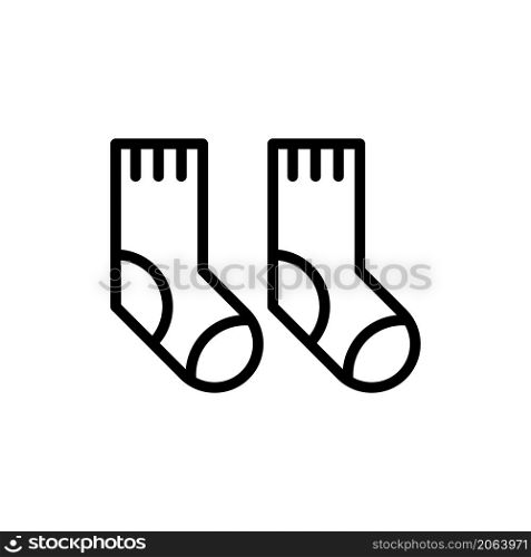 socks icon vector line style