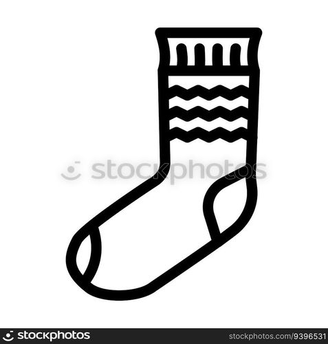 socks knitting wool line icon vector. socks knitting wool sign. isolated contour symbol black illustration. socks knitting wool line icon vector illustration