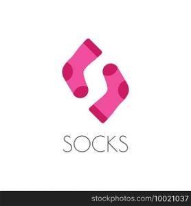 Socks logo and symbol vector flat design