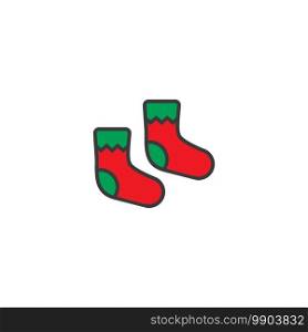 Socks logo and symbol vector flat design