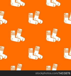 Socks pattern vector orange for any web design best. Socks pattern vector orange