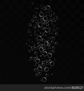 Soda bubbles icon. Realistic illustration of soda bubbles vector icon for web design. Soda bubbles icon, realistic style