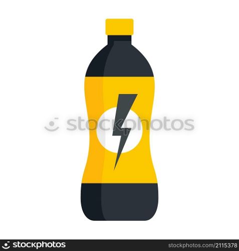 Soda energy drink icon. Flat illustration of soda energy drink vector icon isolated on white background. Soda energy drink icon flat isolated vector