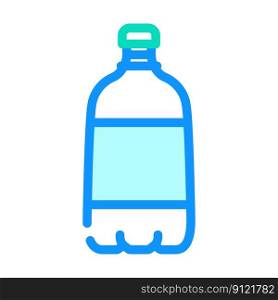 soda plastic bottle color icon vector. soda plastic bottle sign. isolated symbol illustration. soda plastic bottle color icon vector illustration