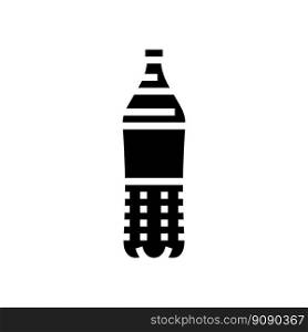 soda plastic bottle glyph icon vector. soda plastic bottle sign. isolated symbol illustration. soda plastic bottle glyph icon vector illustration