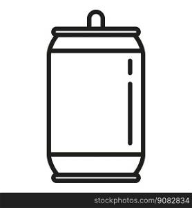 Soda tin can icon outline vector. Take away food. Delivery drink. Soda tin can icon outline vector. Take away food