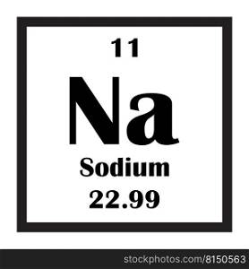 Sodium chemical element icon vector illustration design