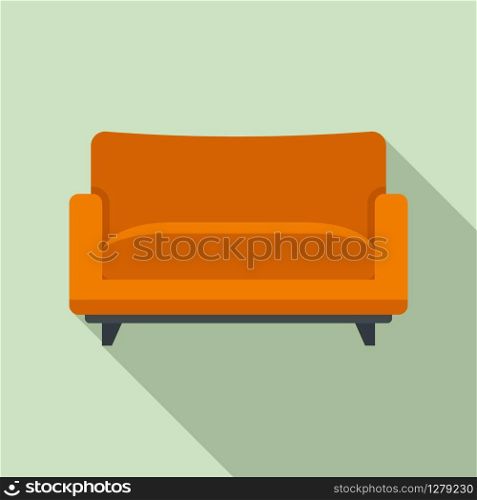 Sofa armchair icon. Flat illustration of sofa armchair vector icon for web design. Sofa armchair icon, flat style
