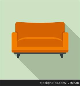 Sofa armchair icon. Flat illustration of sofa armchair vector icon for web design. Sofa armchair icon, flat style