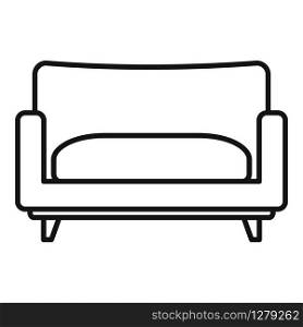 Sofa armchair icon. Outline sofa armchair vector icon for web design isolated on white background. Sofa armchair icon, outline style