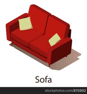 Sofa icon. Isometric illustration of sofavector icon for web.. Sofa icon, isometric style.