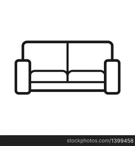 sofa icon, line art sofa icon in trendy flat style