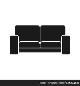 sofa icon, line art sofa icon in trendy flat style
