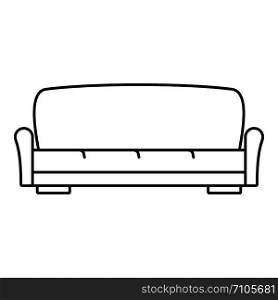 Sofa icon. Outline illustration of sofa vector icon for web design isolated on white background. Sofa icon, outline style