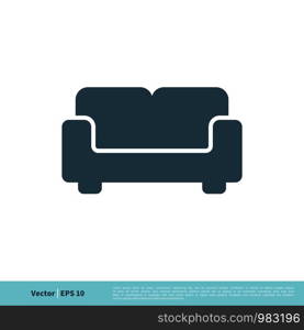 Sofa Icon Vector Logo Template Illustration Design. Vector EPS 10.