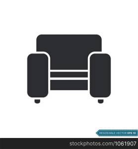 Sofa Icon Vector Template Illustration Design