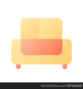 Sofa pixel perfect flat gradient color ui icon. Comfortable piece of furniture. Double bed. Simple filled pictogram. GUI, UX design for mobile application. Vector isolated RGB illustration. Sofa pixel perfect flat gradient color ui icon