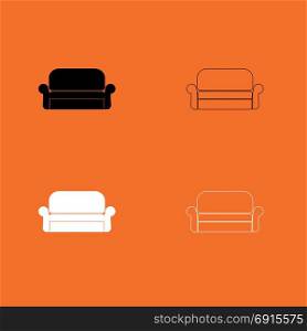 Sofa set icon .