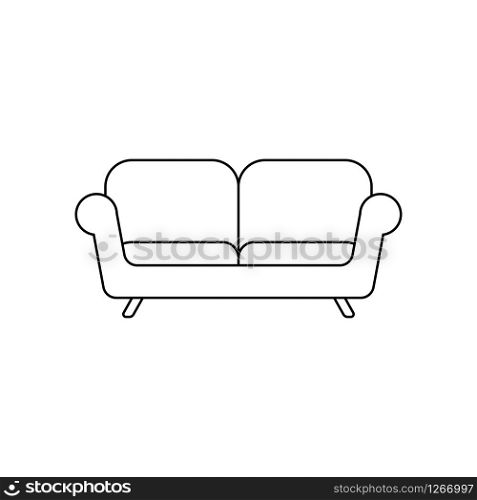 sofa simple icon on white background vector illustration