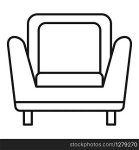 Soft armchair icon. Outline soft armchair vector icon for web design isolated on white background. Soft armchair icon, outline style