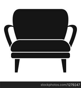Soft armchair icon. Simple illustration of soft armchair vector icon for web design isolated on white background. Soft armchair icon, simple style