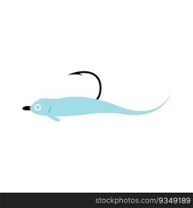  Soft bait fishing lure symbol set.