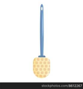 Soft cleaning brush icon cartoon vector. Toilet brush. Cleaner broom. Soft cleaning brush icon cartoon vector. Toilet brush