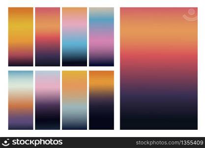 Soft collection of Gradient bright color background design,Creative pastel vibrant colouful set for card, flyer, invitation, poster, brochure, banner, calendar and holiday, Multicolour background