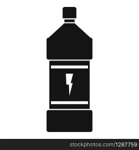 Soft energy drink bottle icon. Simple illustration of soft energy drink bottle vector icon for web design isolated on white background. Soft energy drink bottle icon, simple style