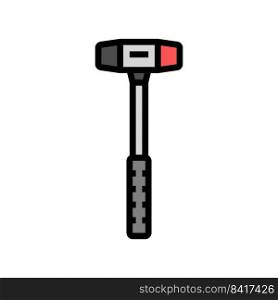 soft faced hammer tool color icon vector. soft faced hammer tool sign. isolated symbol illustration. soft faced hammer tool color icon vector illustration