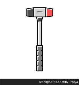 soft faced hammer tool color icon vector. soft faced hammer tool sign. isolated symbol illustration. soft faced hammer tool color icon vector illustration