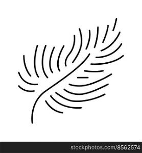 soft feather fluffy line icon vector. soft feather fluffy sign. isolated contour symbol black illustration. soft feather fluffy line icon vector illustration