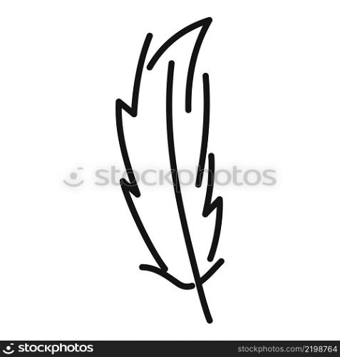 Soft feather icon outline vector. Quill bird. Ink art. Soft feather icon outline vector. Quill bird