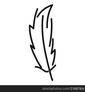 Soft feather icon outline vector. Quill bird. Ink art. Soft feather icon outline vector. Quill bird