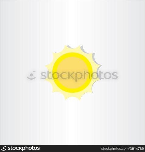 soft light yellow sun icon design