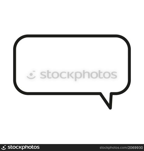 Soft rectangle dialogue frame. Message window. Chat box. Outline element. Line style. Vector illustration. Stock image. EPS 10.. Soft rectangle dialogue frame. Message window. Chat box. Outline element. Line style. Vector illustration. Stock image.