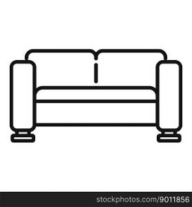 Soft sofa icon outline vector. Home interior. Relax vip. Soft sofa icon outline vector. Home interior