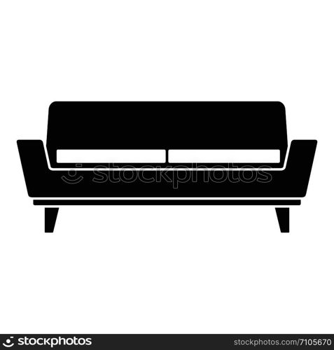 Soft sofa icon. Simple illustration of soft sofa vector icon for web design isolated on white background. Soft sofa icon, simple style
