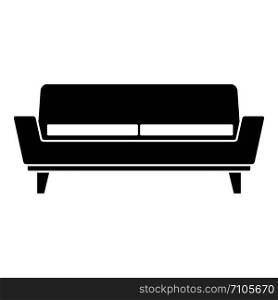 Soft sofa icon. Simple illustration of soft sofa vector icon for web design isolated on white background. Soft sofa icon, simple style