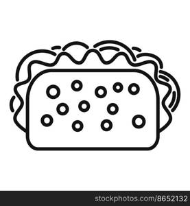 Soft taco icon outline vector. Mexican food. Meal burrito. Soft taco icon outline vector. Mexican food