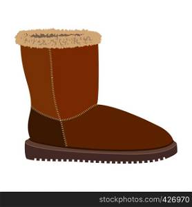 Soft winter boot icon. Flat illustration of soft winter boot vector icon for web design. Soft winter boot icon, flat style
